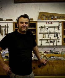 Paul Vane in his workshop
